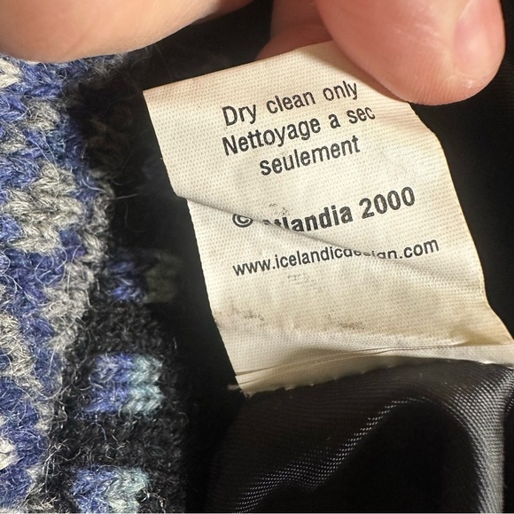 Vintage Icelandic Design Nordic Embellished Wool Blend Cardigan Medium - Picture 7 of 12